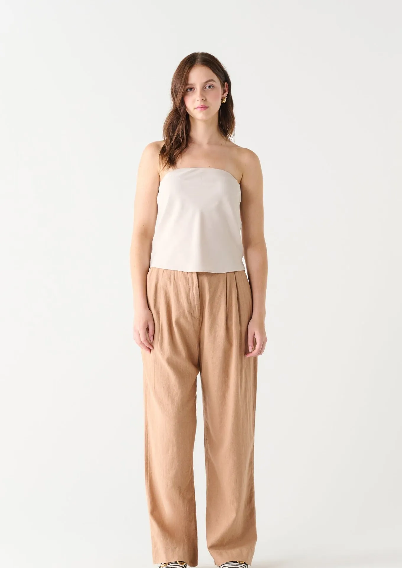 Strapless Satin Tank | Pearl sold by Bella Chic