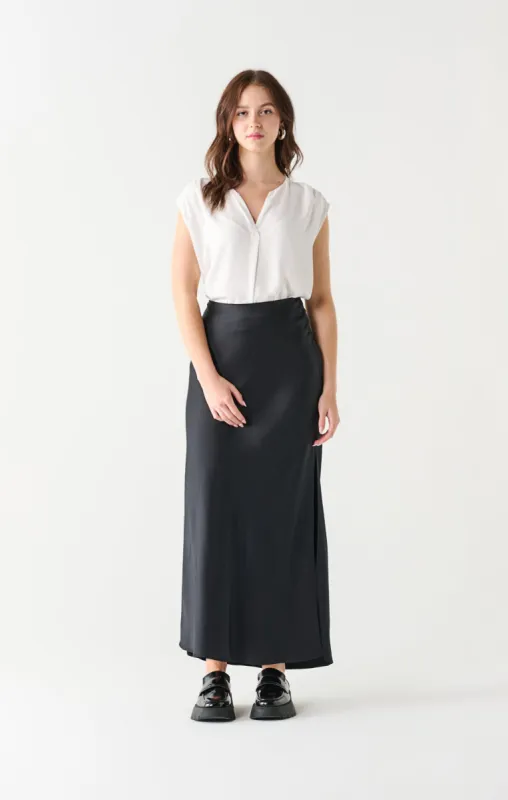 Satin Maxi Skirt | Black sold by Bella Chic