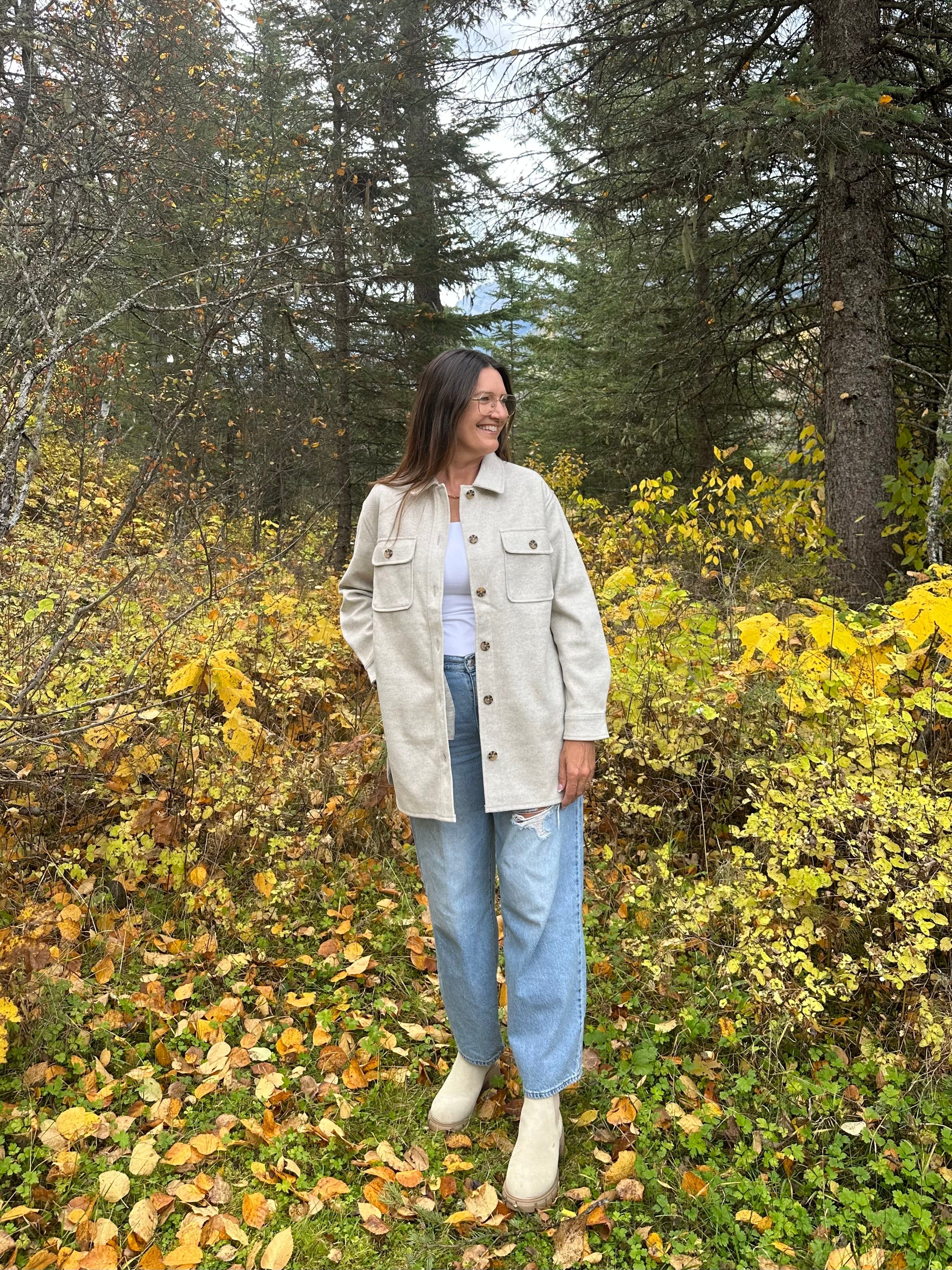 Izzie Woven Coat | Soft Taupe sold by Bella Chic