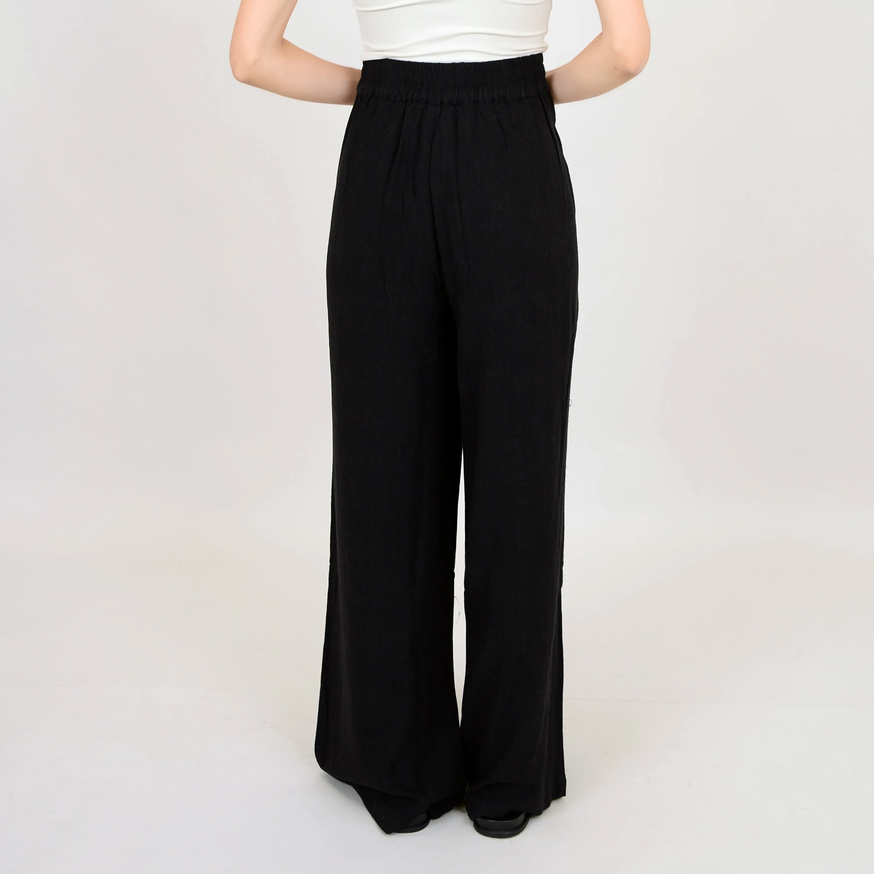 NYX Linen Blend Pants | Black sold by Bella Chic product image thumbnail 3