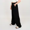NYX Linen Blend Pants | Black sold by Bella Chic
