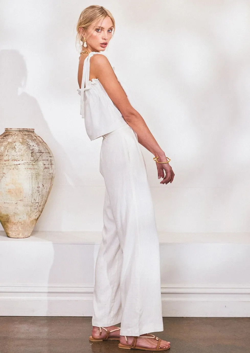 Lost in Lunar Tahani Pants | White sold by Bella Chic product image thumbnail 3