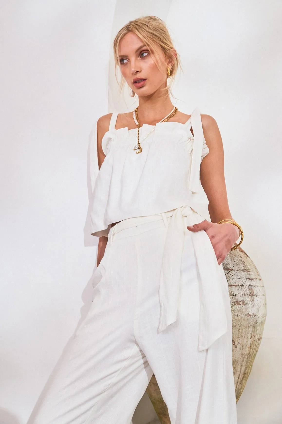 Lost in Lunar Tahani Pants | White sold by Bella Chic product image thumbnail 2