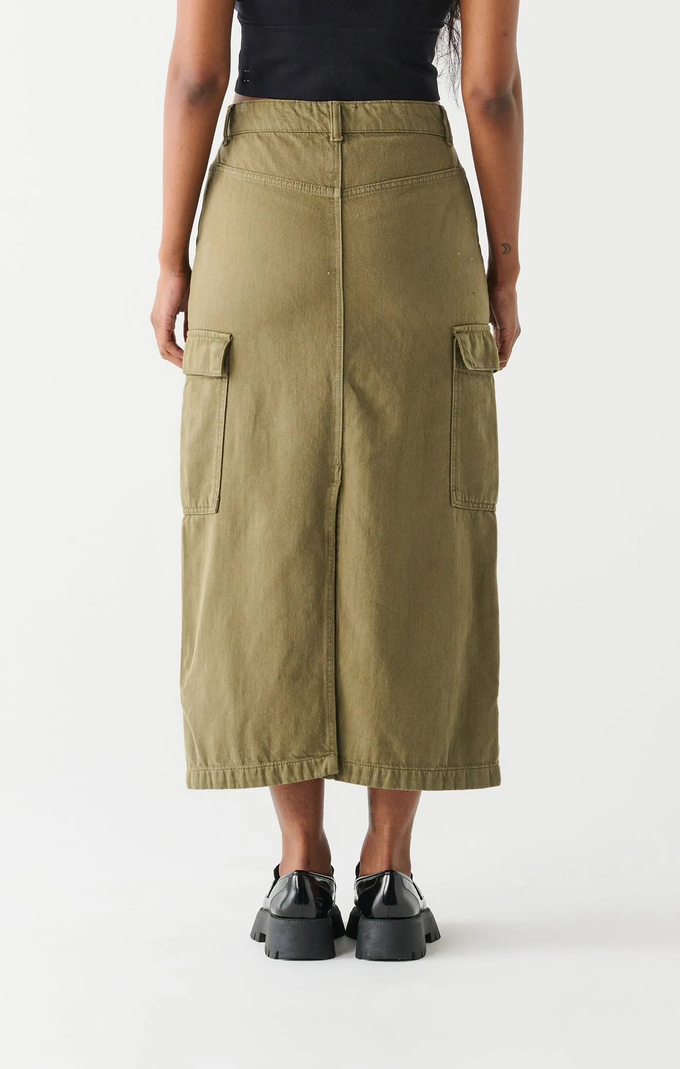 Utility Maxi Skirt | Khaki Wash sold by Bella Chic product image thumbnail 3