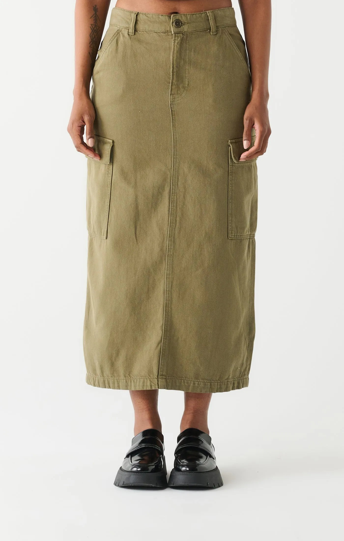 Utility Maxi Skirt | Khaki Wash sold by Bella Chic product image thumbnail 2