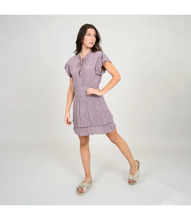 Pania Ruffle Tiered Dress | Lilac Haze sold by Bella Chic product image thumbnail 2