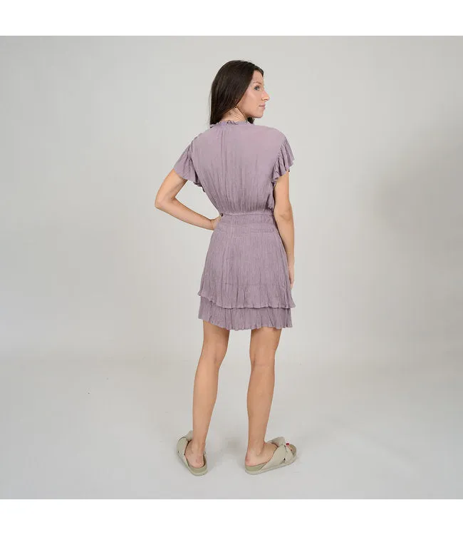 Pania Ruffle Tiered Dress | Lilac Haze sold by Bella Chic product image thumbnail 4