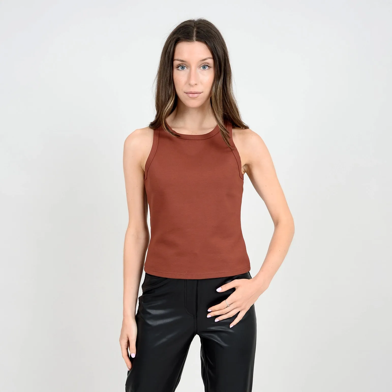 Adina Racer Tank | Dark Picante sold by Bella Chic product image thumbnail 4