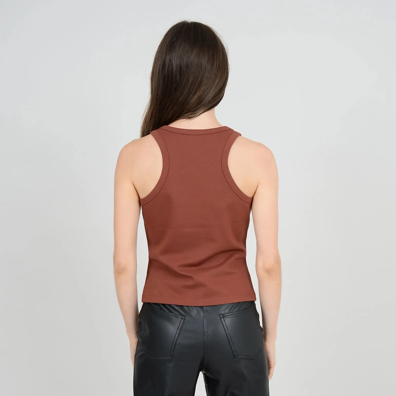 Adina Racer Tank | Dark Picante sold by Bella Chic product image thumbnail 5