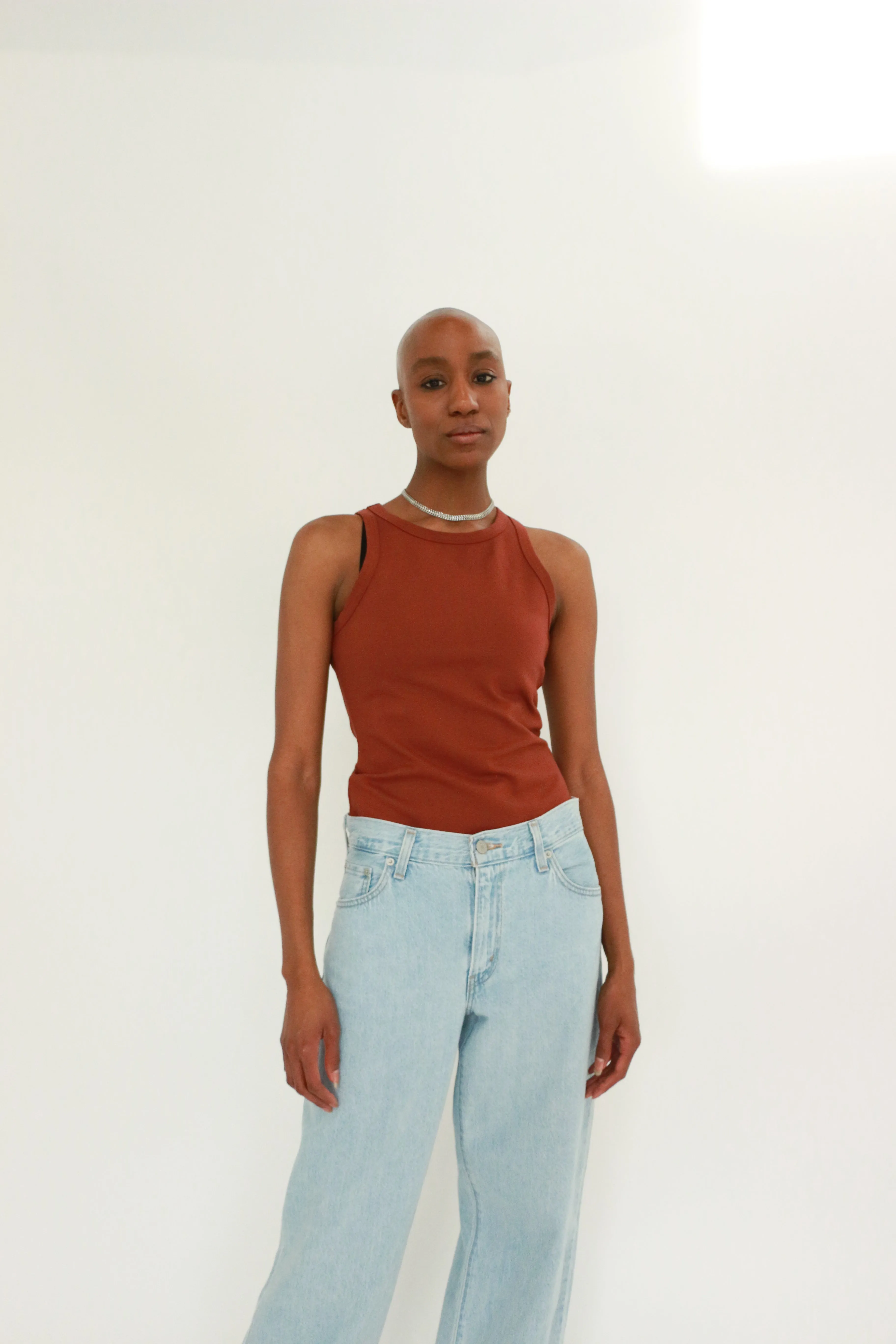 Adina Racer Tank | Dark Picante sold by Bella Chic