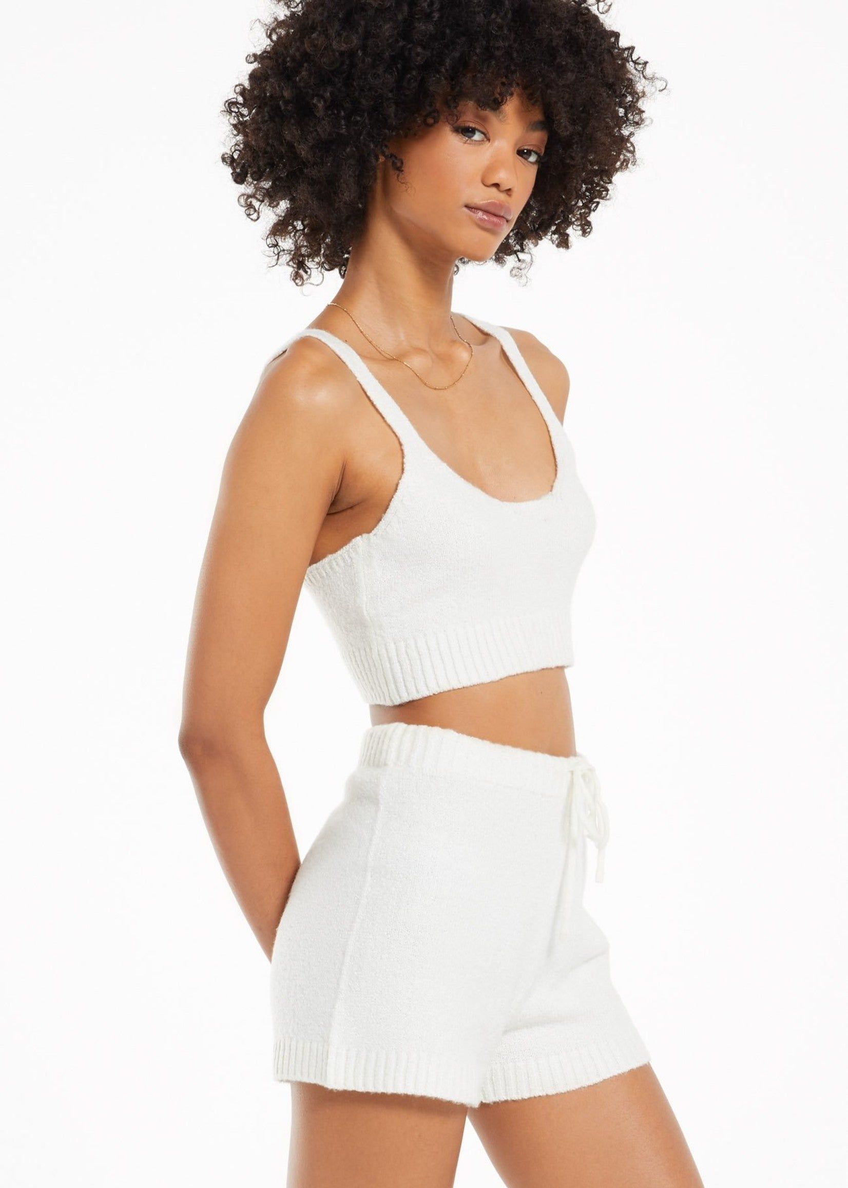 Z Supply Sweater Lounge Bra | Bone sold by Bella Chic