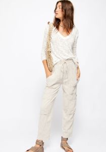 Feelin Good Utility Pull On | Warm White sold by Bella Chic