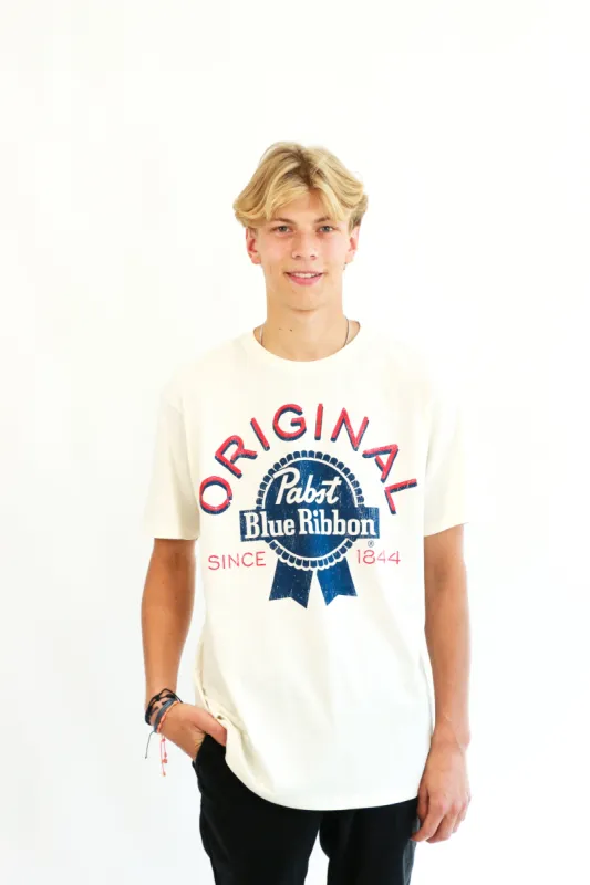 Graphic Tee Pabst Original | Natural sold by Bella Chic
