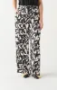 High Waist Wide Leg Satin Pant | Black/Cream Floral sold by Bella Chic