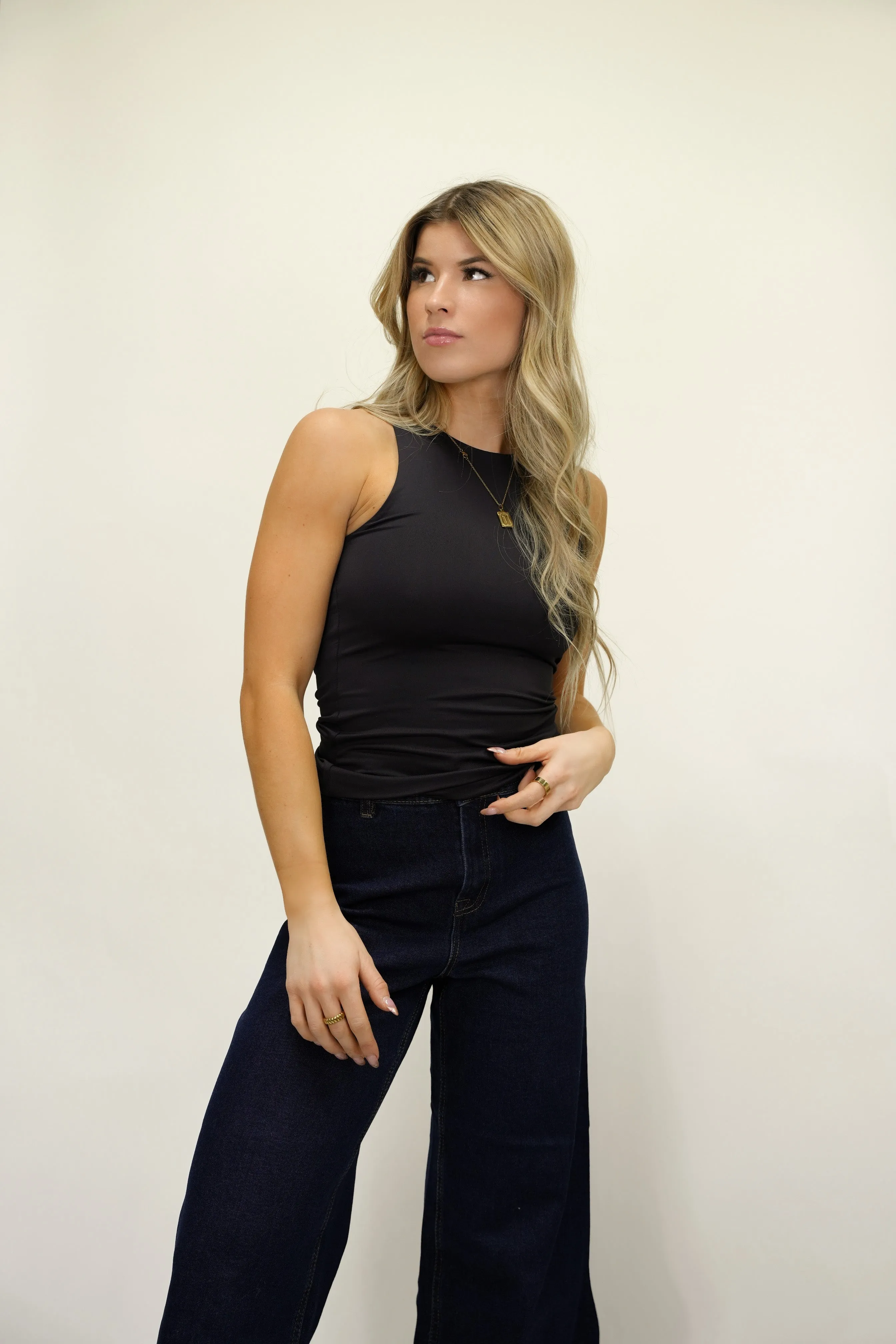 Second Skin Maria Muscle Tank | Black sold by Bella Chic product image thumbnail 3