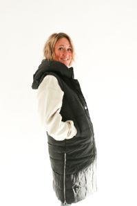 Tara Longline Puffer Vest | Black sold by Bella Chic
