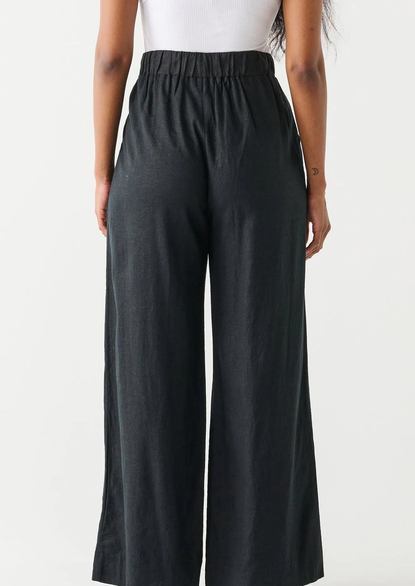 High Waist Elastic Wide Leg Pant | Black sold by Bella Chic product image thumbnail 2