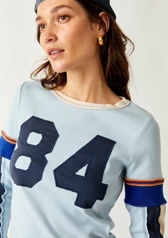 Snow Peak Tee | Ballad Blue Combo sold by Bella Chic