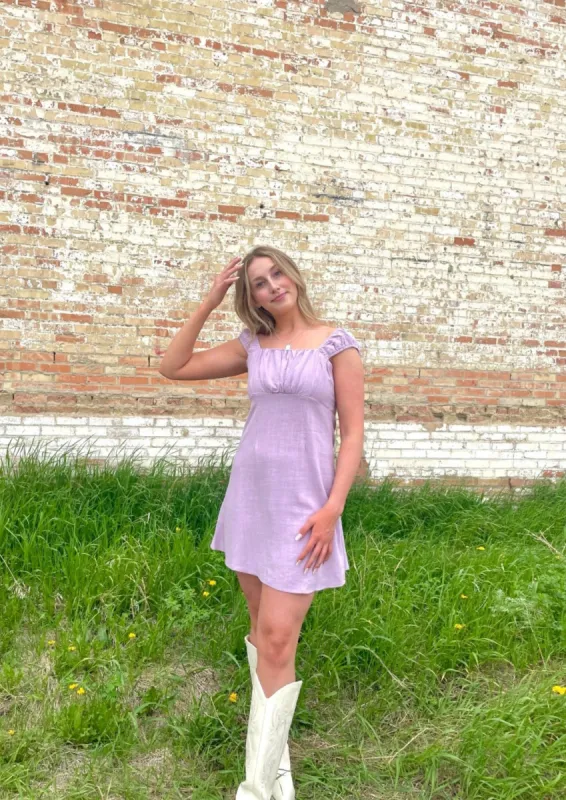 East Hampton Mini Dress | Lavender sold by Bella Chic