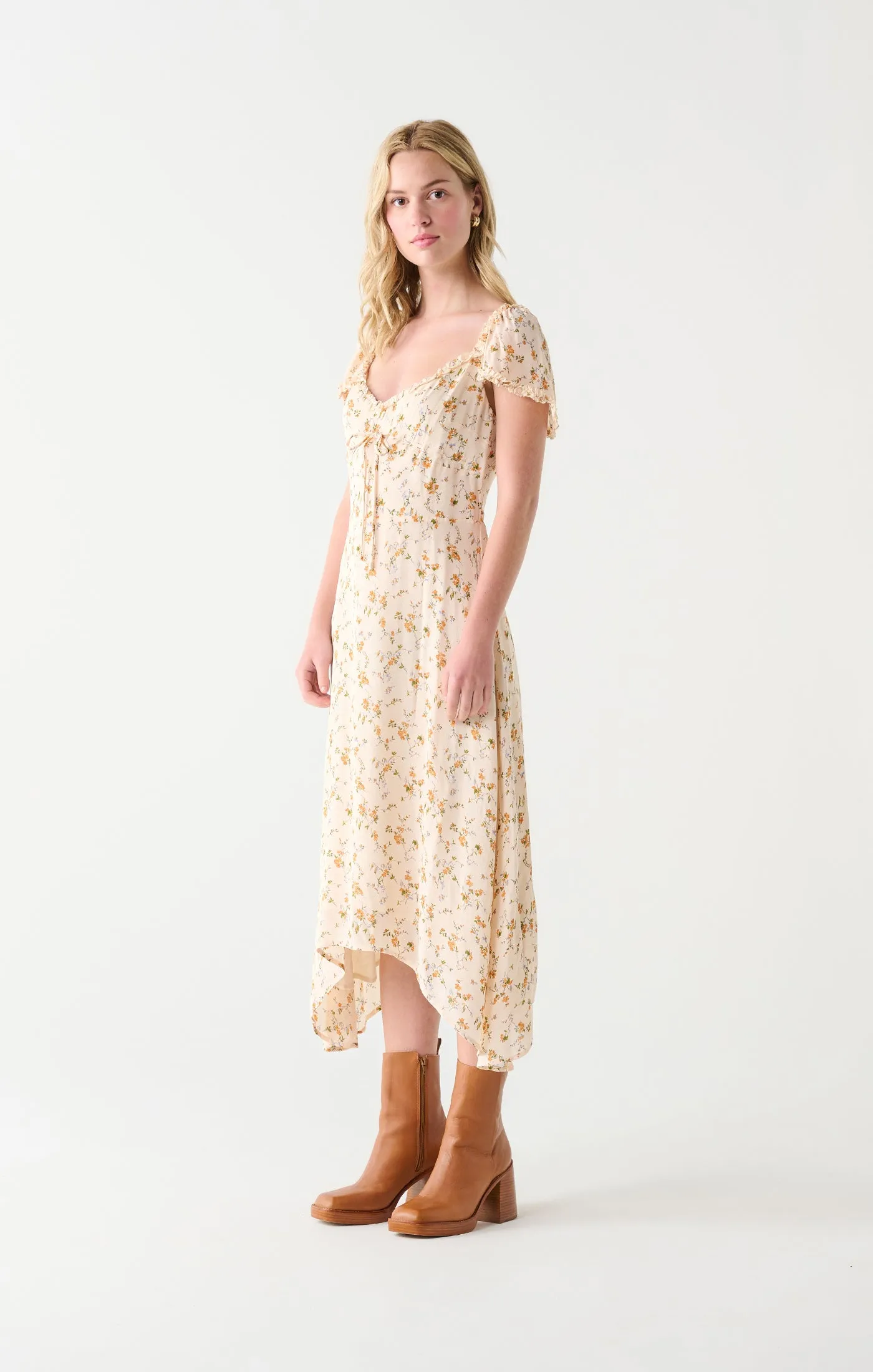Sweetheart Midi Dress | Marigold Floral Combo sold by Bella Chic product image thumbnail 2