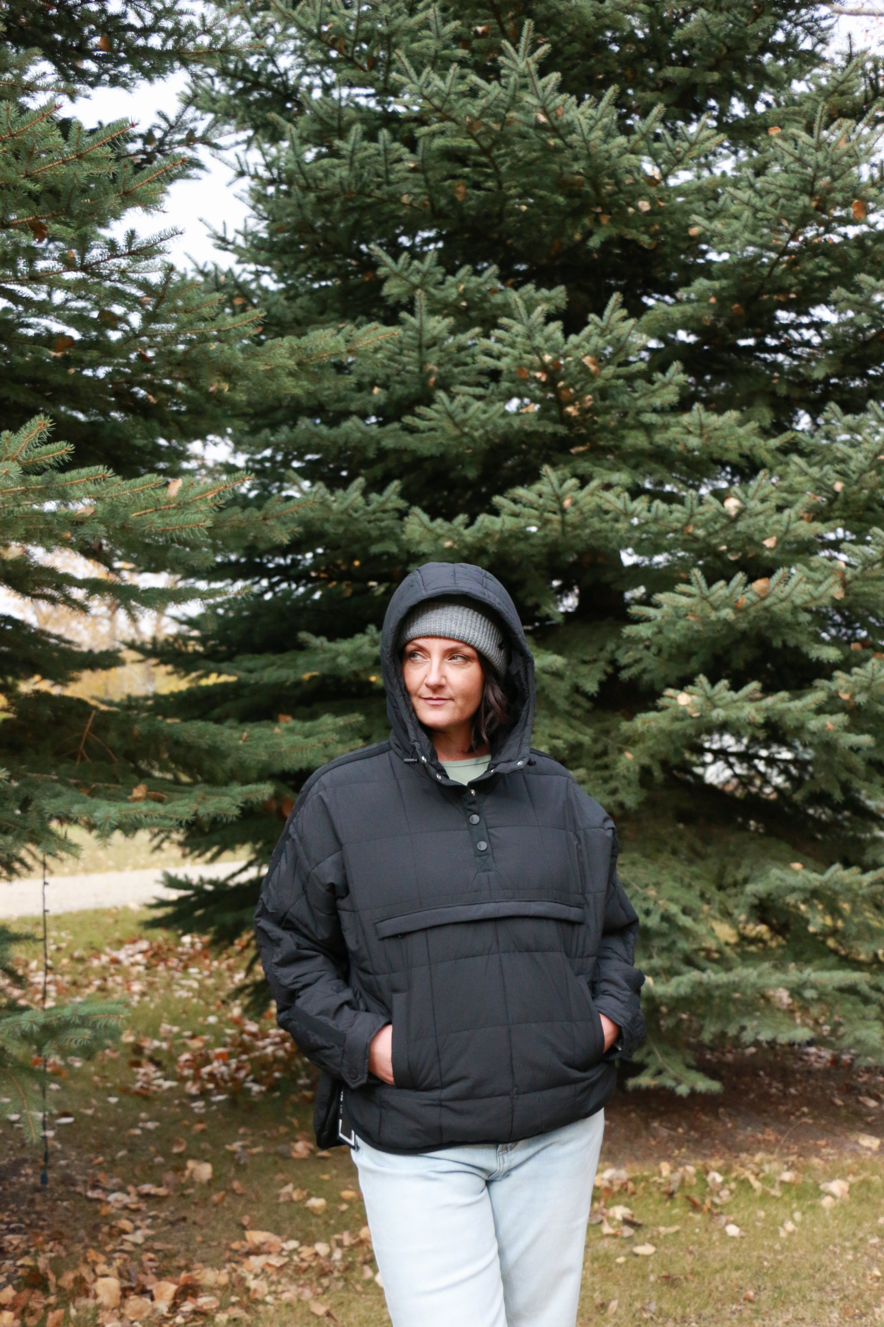 Pippa Packable Pullover Puffer | Black sold by Bella Chic