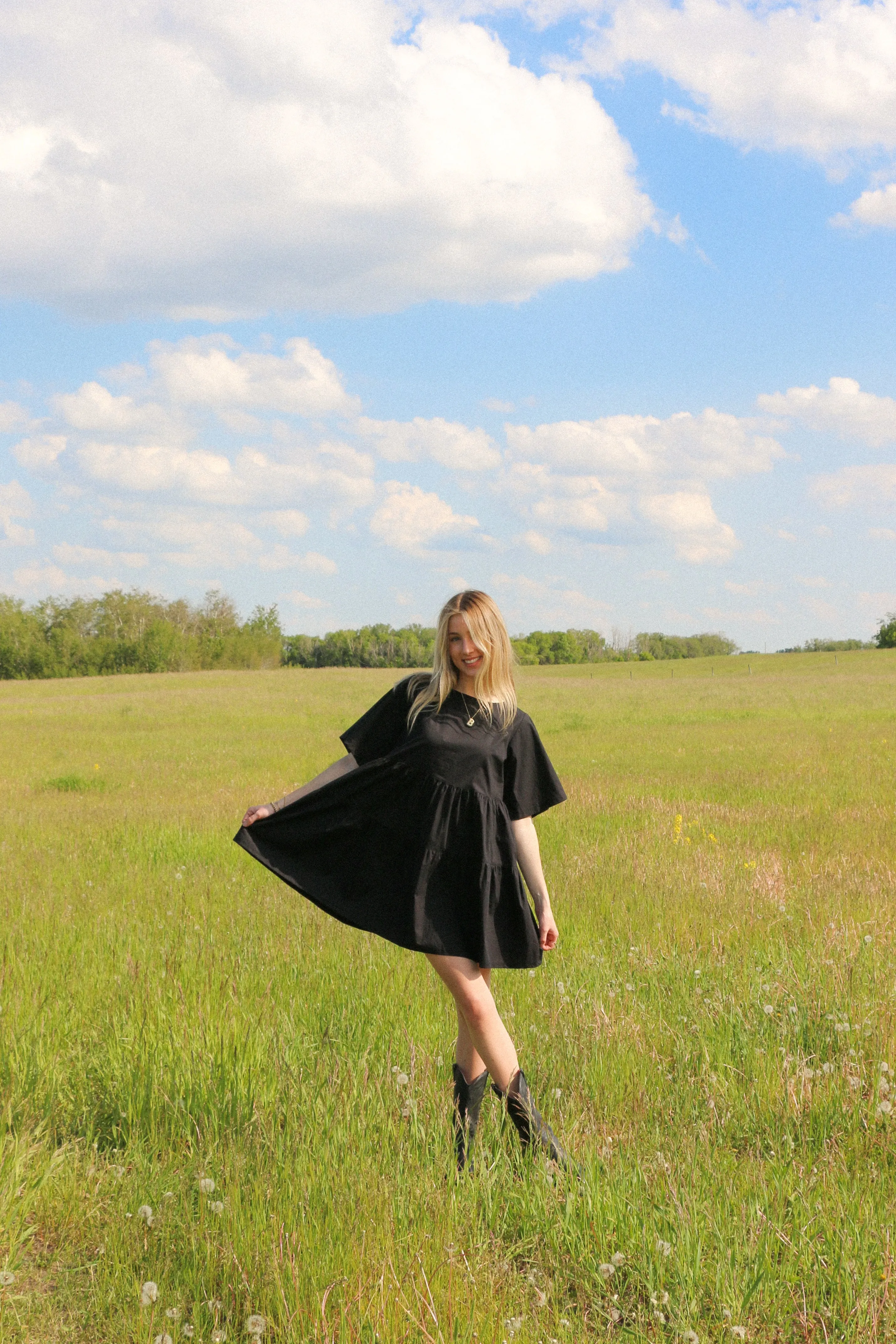 Three Tiered Dress | Black sold by Bella Chic product image thumbnail 2