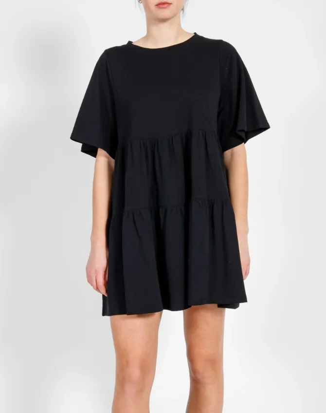Three Tiered Dress | Black sold by Bella Chic product image thumbnail 4