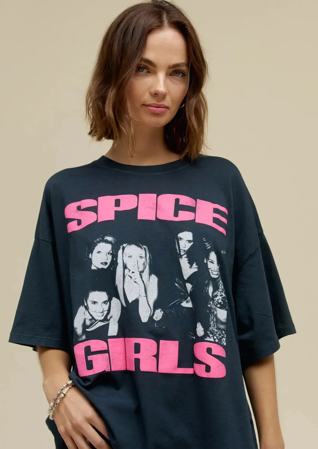 Spice Girls Photo OS Tee | Vintage Black sold by Bella Chic