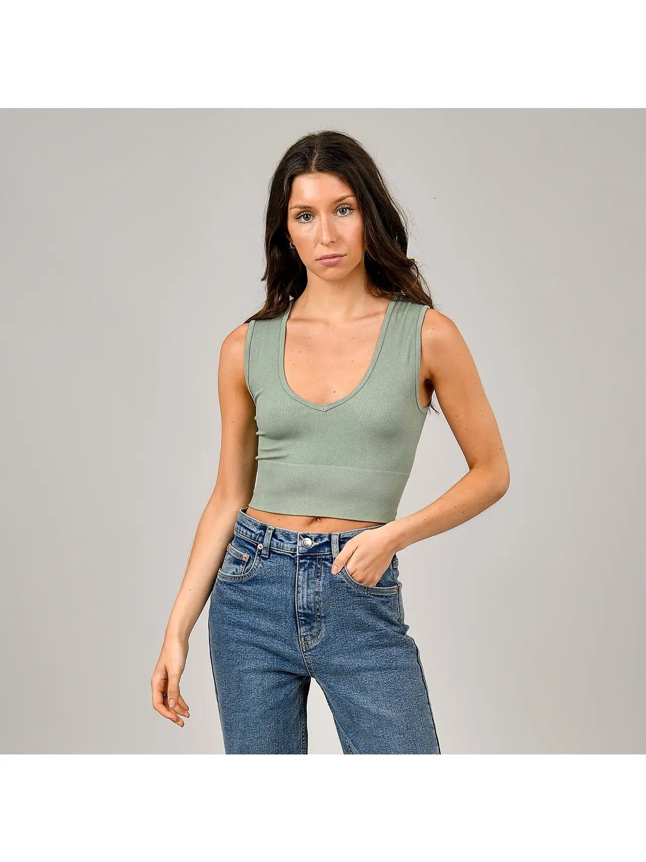 Sylvie Reversible Crew Vneck Top | Lily Pad sold by Bella Chic product image thumbnail 2