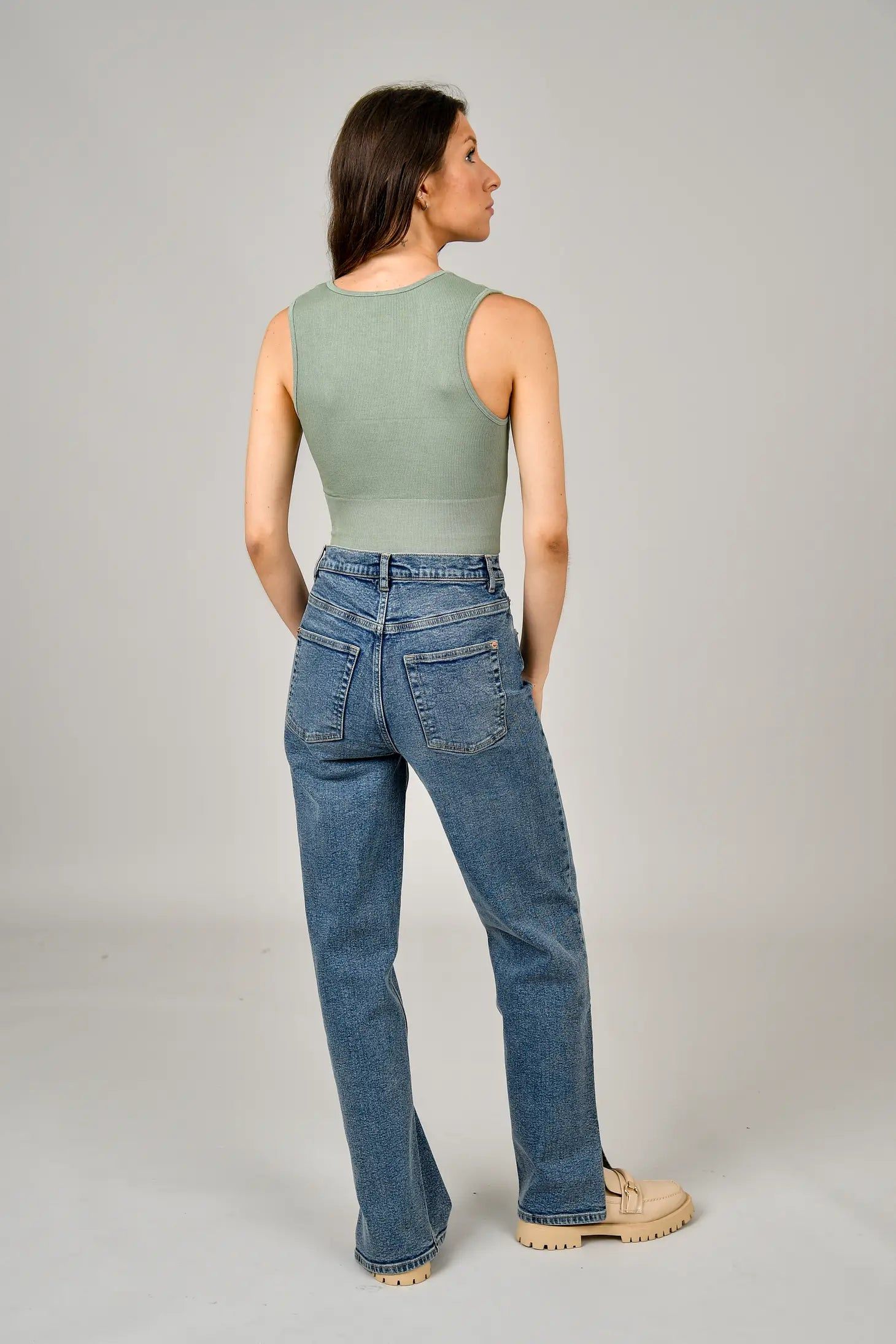 Sylvie Reversible Crew Vneck Top | Lily Pad sold by Bella Chic product image thumbnail 4