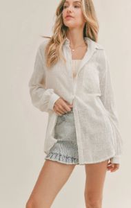 So Cal Button Down | White sold by Bella Chic