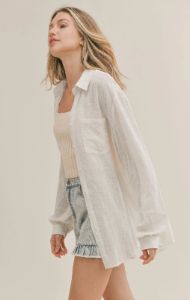 So Cal Button Down | White sold by Bella Chic