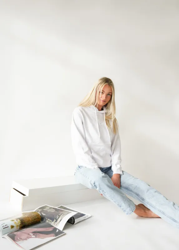 Bella Oversized Hoodie | White sold by Bella Chic