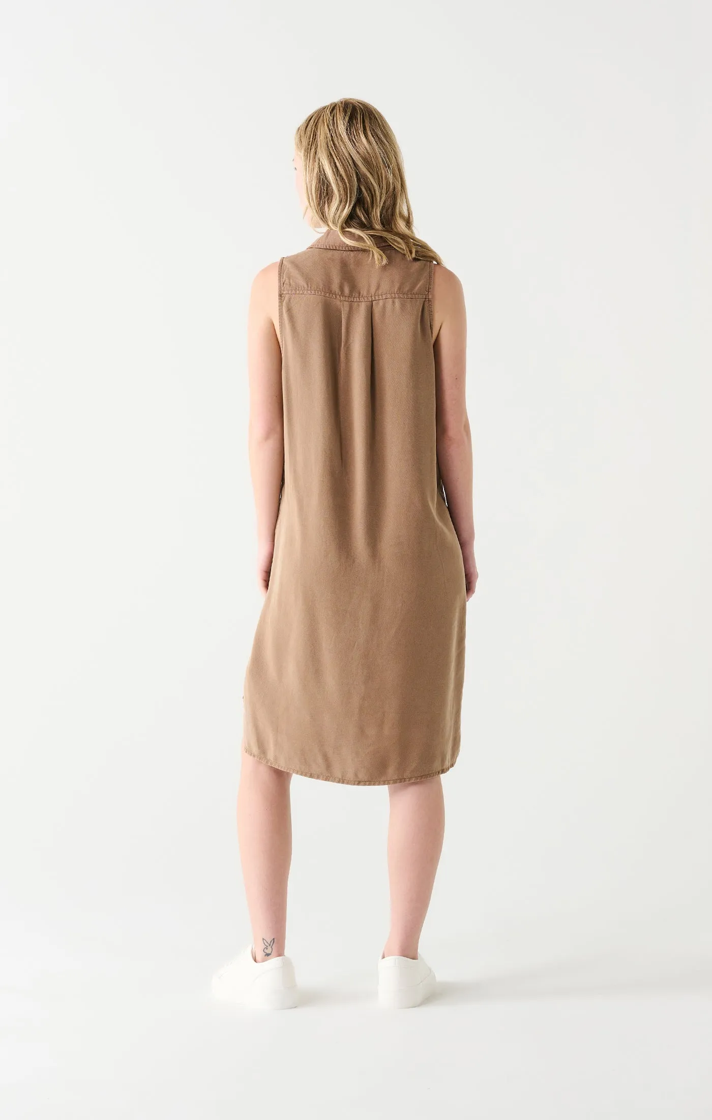 A-Line Tencel Dress | Mocha sold by Bella Chic product image thumbnail 2