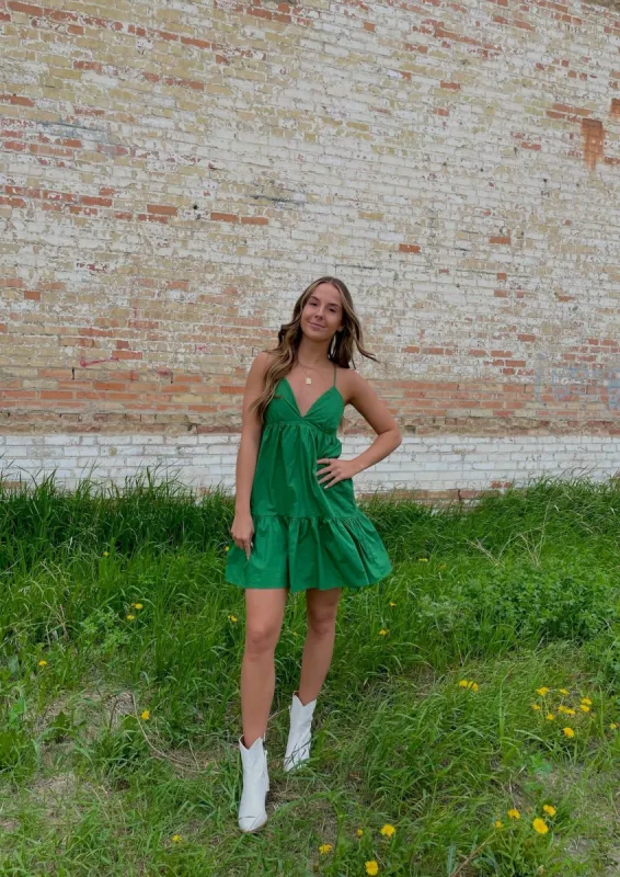 Larrow Dress | Bottle Green sold by Bella Chic