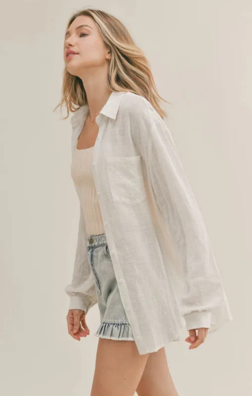 So Cal Button Down | White sold by Bella Chic