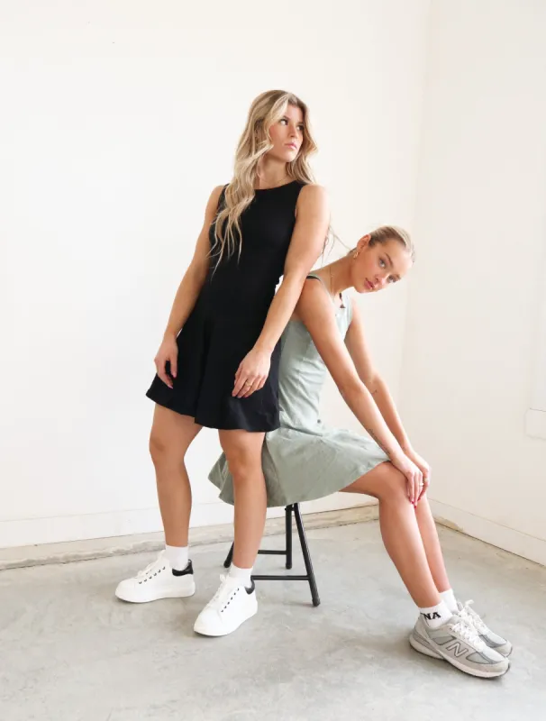 Tenna Tennis Sleeveless Dress | Black sold by Bella Chic