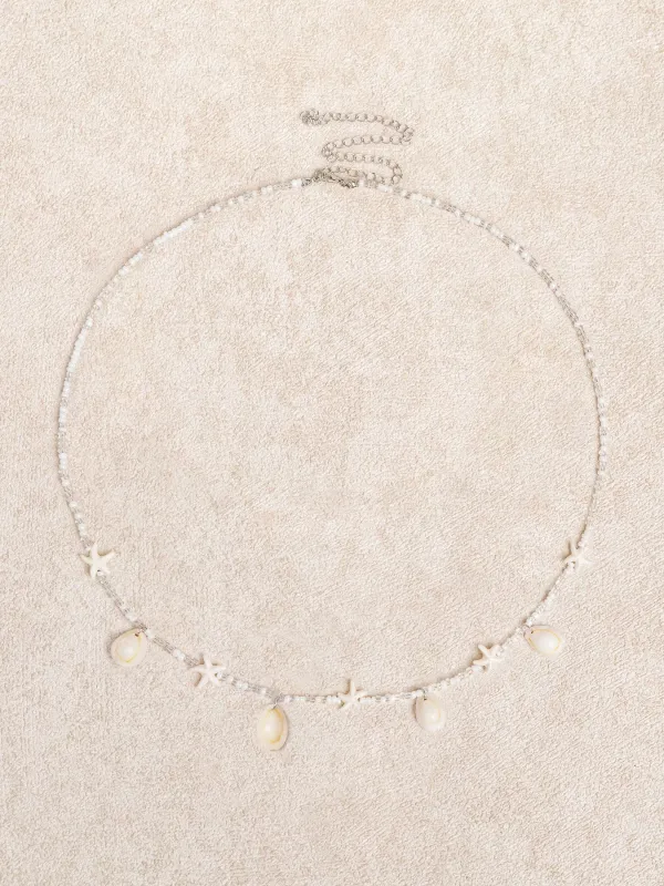White Seashell Starfish Seed Bead Waist Chain made by Samiol