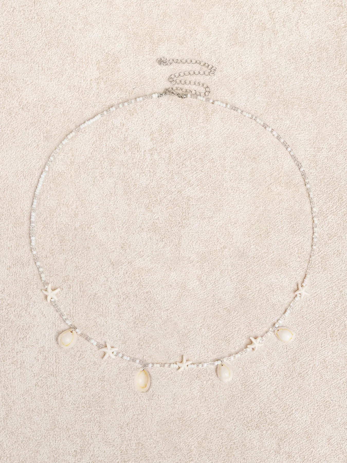 White Seashell Starfish Seed Bead Waist Chain sold by Samiol