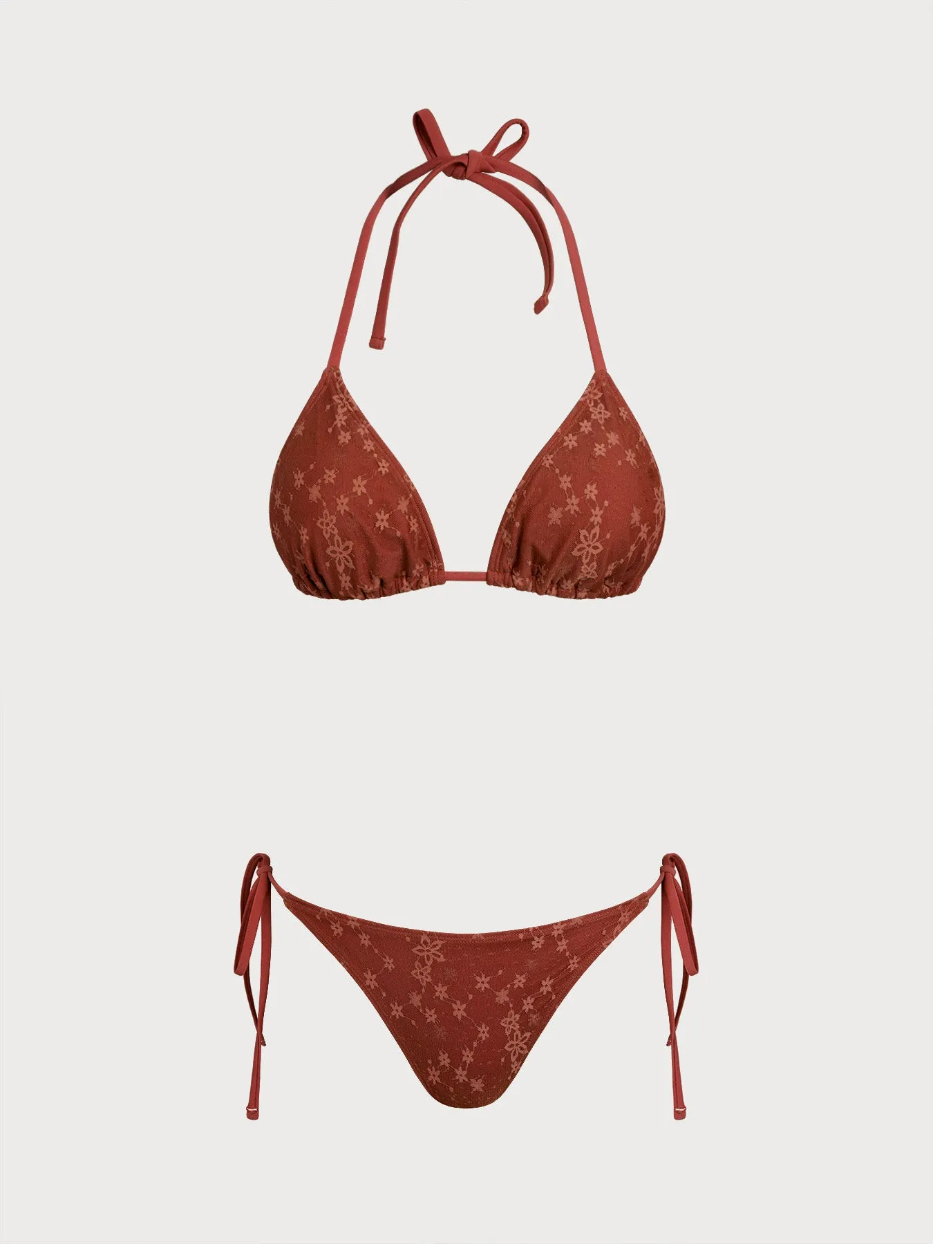 Red Flower Lace Bikini Set sold by Samiol product image thumbnail 5