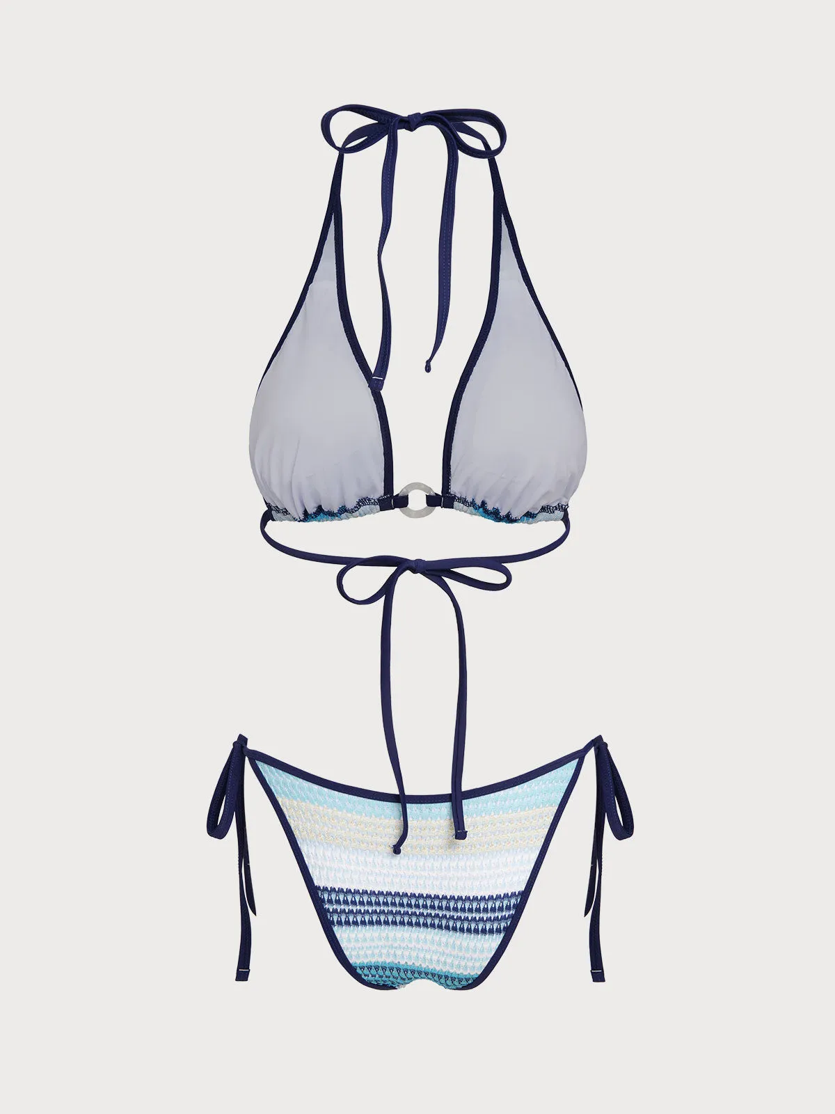 Blue Blend Multicolor Mesh Hoop Bikini Set sold by Samiol product image thumbnail 3