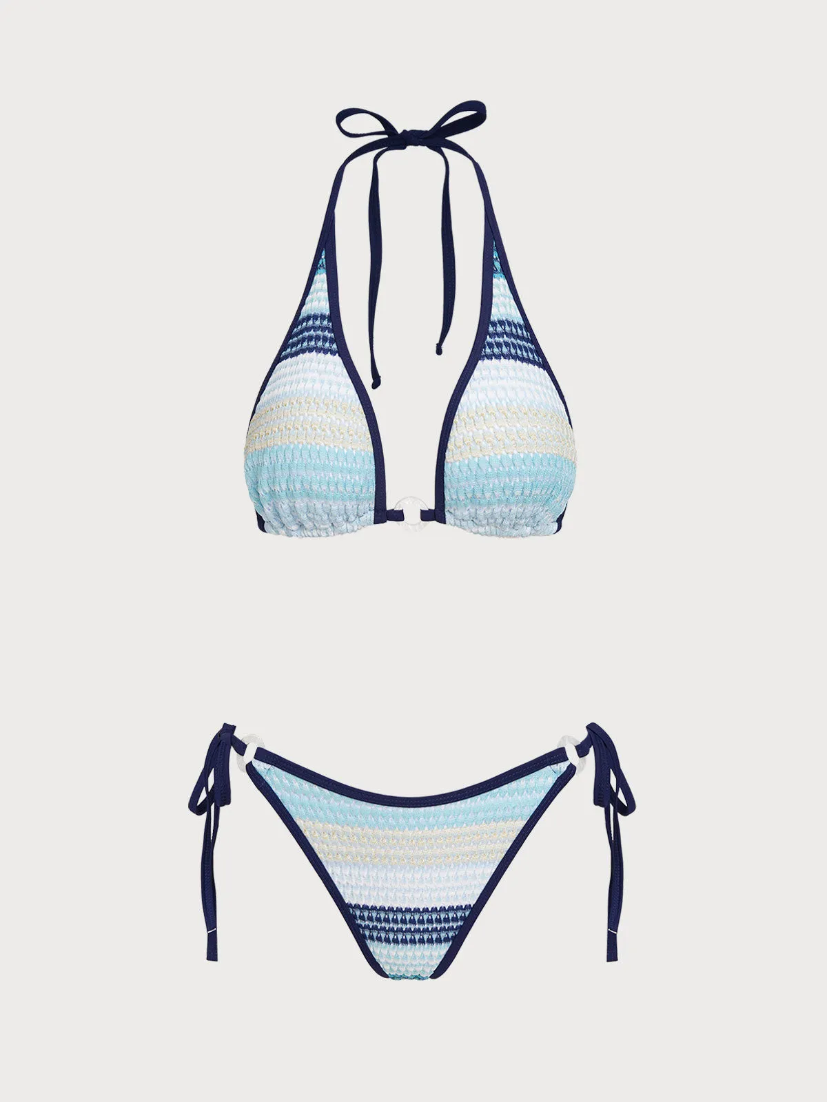 Blue Blend Multicolor Mesh Hoop Bikini Set sold by Samiol product image thumbnail 2