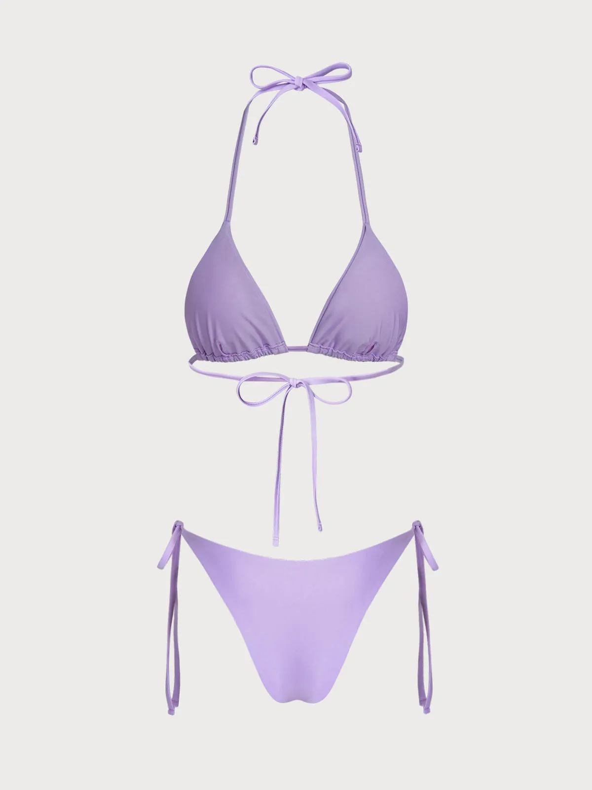 Purple Nylon Knitted Embroidered Bikini Set sold by Samiol product image thumbnail 3