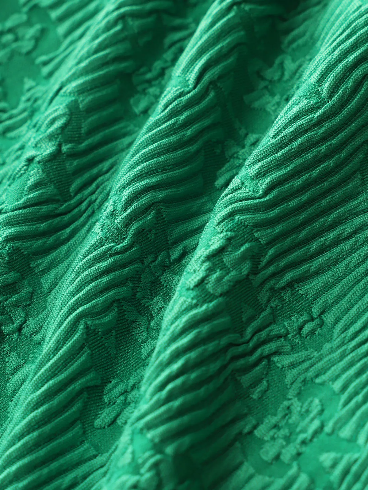 Green Tie Front Jacquard Tankini Set sold by Samiol product image thumbnail 4