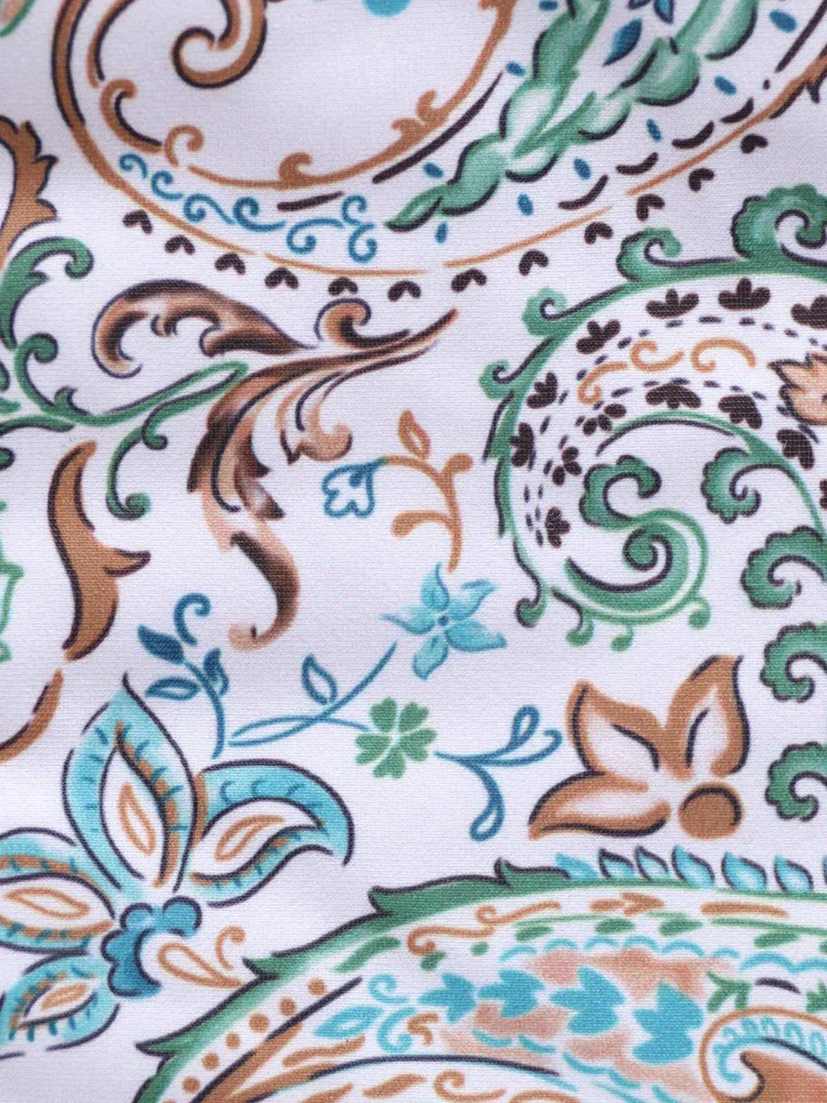 Green Paisley Print Contrast Bow Bikini Set sold by Samiol product image thumbnail 4