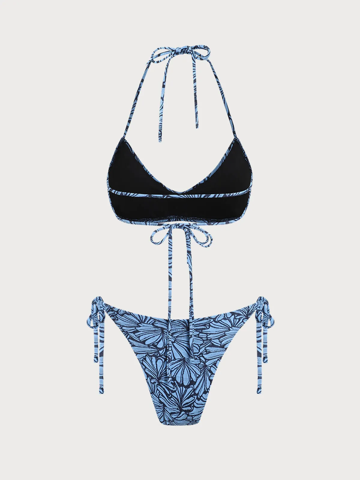 Blue Contrast Shell Pattern Bikini Set sold by Samiol product image thumbnail 2