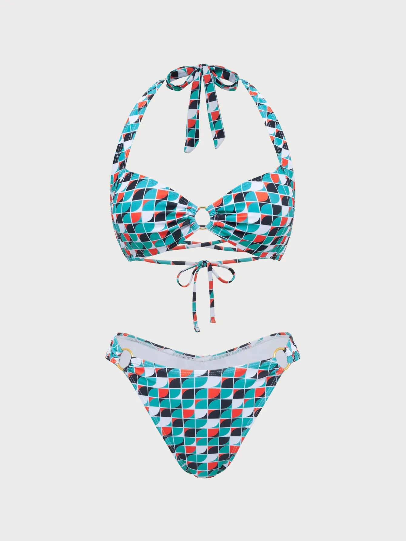 Blue Ring Geometric Bikini Set sold by Samiol
