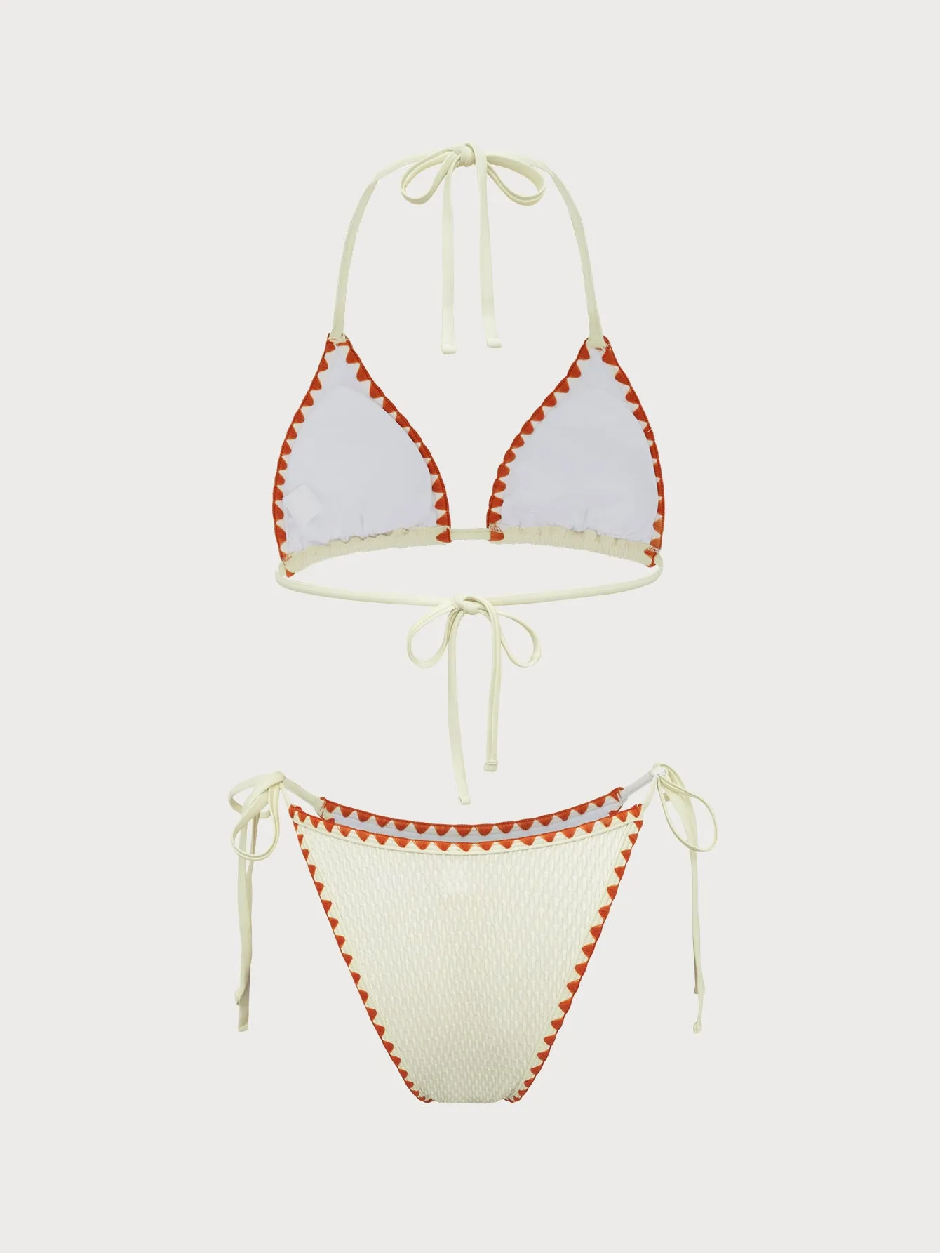 White Contrast Flower Bud Bikini Set sold by Samiol product image thumbnail 2