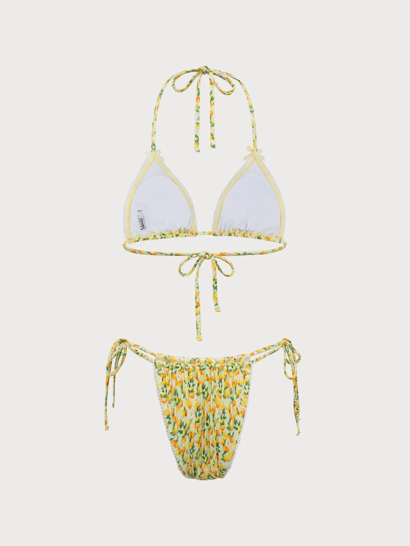 Yellow Pit Print Bikini Set sold by Samiol product image thumbnail 3