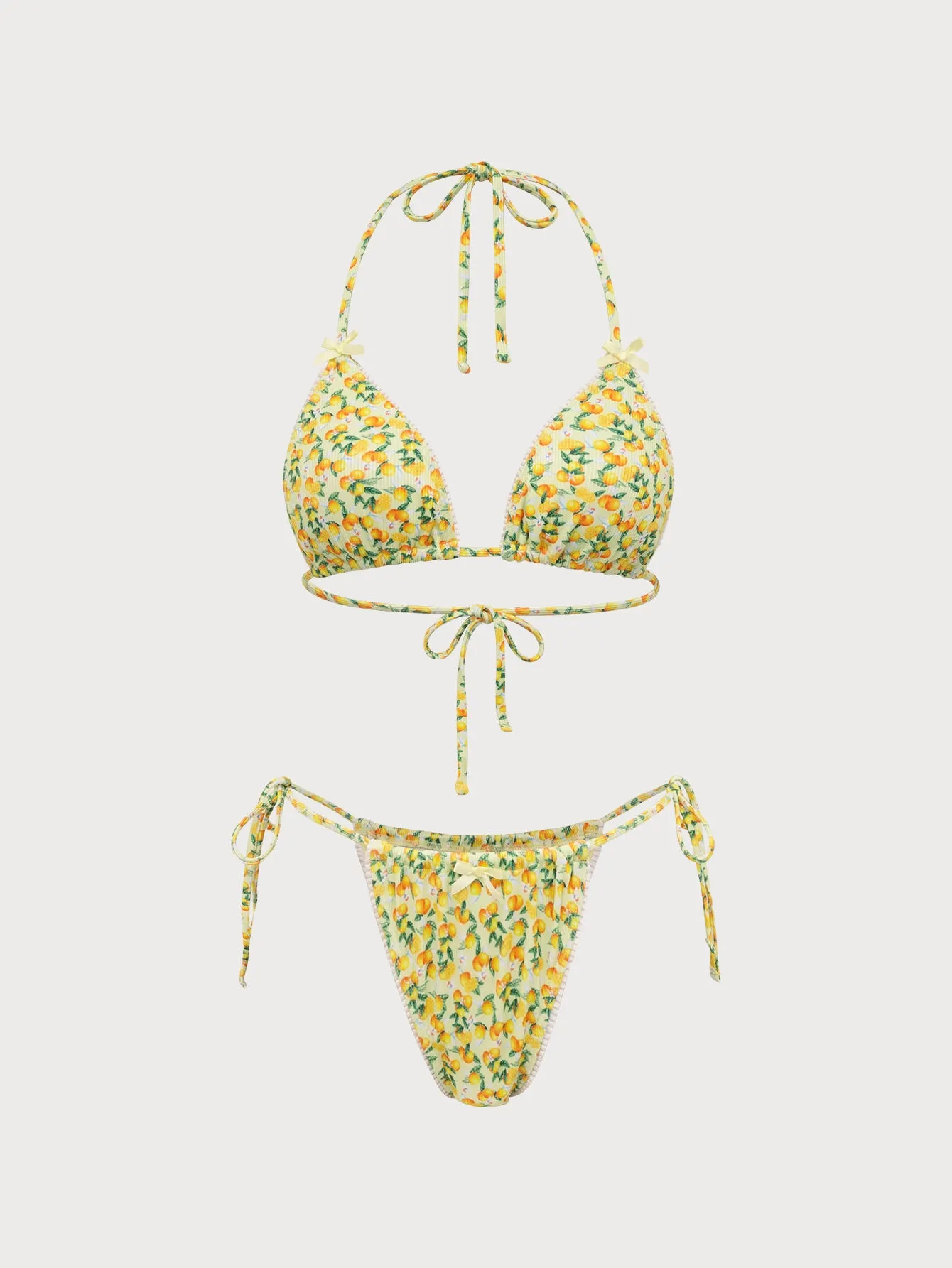 Yellow Pit Print Bikini Set sold by Samiol product image thumbnail 2
